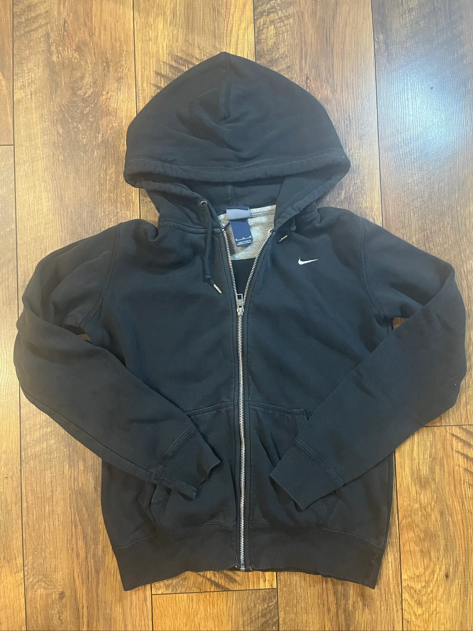 Sweat à capuche zippé noir logo swoosh - Nike - taille M - très bon état 